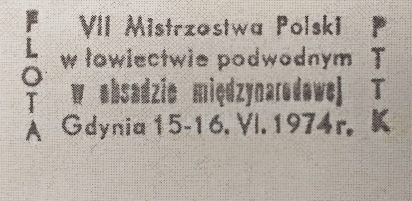 VII Międzynarodowe Mistrzostwa Polski
w Łowiectwie  Podwodnym 1974